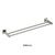 Aguzzo Quadro Polished Stainless Steel Double Towel Rail 600mm, Modern Bathroom Accessory for Australian Homes