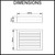 Aguzzo Montangna stainless steel soap basket diagram with technical dimensions for Australian bathroom renovations.