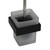 Modern Matte Black Wall Mounted Toilet Brush Holder with Glass Container for Contemporary Australian Bathrooms