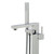 Polished Stainless Steel Floor Mounted Bath Spout with Integrated Mixer and Hand Shower Set for Luxury Australian Bathrooms