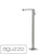 Aguzzo Quadro Polished Chrome Floor Mounted Bath Spout and Mixer with Single Lever Handle for Freestanding Bathtubs