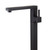 Modern matte black floor-mounted bath spout with a sleek minimalist design, perfect for contemporary Australian bathrooms and luxury renovations.