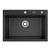 Higold 760mm Black Granite Composite Single Bowl Kitchen Sink, Modern Matte Black Sink Australia
