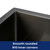 Higold 800mm PVD Grey Single Bowl Workstation Kitchen Sink, Nano Coated Dual Step Sink Australia