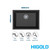 Higold 630mm Black Granite Composite Single Bowl Kitchen Sink, Modern Stone Sink Australia