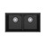 Higold 840mm Black Granite Composite Double Bowl Kitchen Sink, Available at Renovator Store Australia.