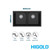 Higold 840mm Black Granite Composite Double Bowl Kitchen Sink, Modern Double Bowl Sink Australia