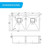 Dimensions for Higold Vante 800mm Wide Double Bowl Kitchen Sink, Modern Stainless Steel Sink Australia