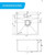 Higold Vante 550mm Brushed Stainless Steel Single Bowl Deep Kitchen Sink with Taphole Dimensions, available at Renovator Store Australia.
