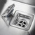 Modern Square Stainless Steel Kitchen Sink Waste Plug and Strainer, Contemporary Square Drain for Australian Homes