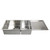 Modern reversible double bowl stainless steel kitchen sink with integrated drainer for Australian homes.