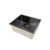 Modern gunmetal grey rectangular single bowl kitchen sink in a contemporary Australian home.