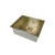 Champagne gold single bowl stainless steel kitchen sink, rectangular brushed gold finish, available at Renovator Store Australia