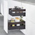 Elite Nero Dark Grey Kitchen Pull-Out Cupboard Organiser for 300mm to 400mm Cabinets featuring two-tier storage baskets and soft-close runners, available at Renovator Store Australia.