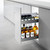 HIGOLD Shearer PRO 200mm side-mount pull-out kitchen cupboard organiser with two anthracite grey storage trays for kitchen cabinets in Australia.