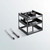 HIGOLD Shearer Luxe Pull Out Kitchen Cupboard Organiser for 450mm Cabinet with Tall Bottle Holder and Knife Block in Anthracite Grey, Australia