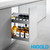 HIGOLD Shearer Pull Out Kitchen Cupboard Organiser, 2-Tier Side Mount Underbench Storage in Matte Grey for 300mm Cabinets, Australia.