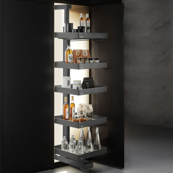 Higold Shearer PRO Space Pull Out Tower Pantry Unit with Soft Close and Adjustable Height for 600mm Kitchen Cabinets - Renovator Store Australia