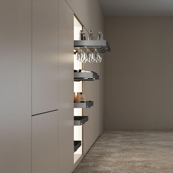 Vertical Pantry Extension with Adjustable Shelves and Smooth-Gliding Drawers for Kitchen Storage - Renovator Store Australia
