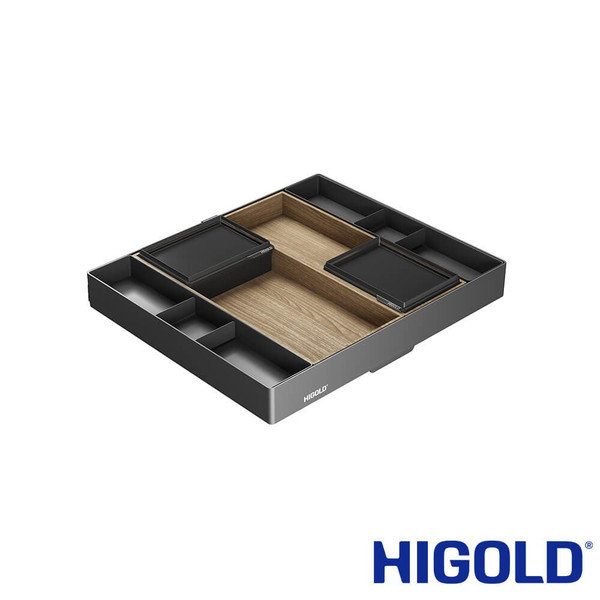 Higold Shearer PRO Kitchen Pull Out Pantry Drawer with Adjustable Wooden Organisers for 600mm Cabinet - Renovator Store Australia