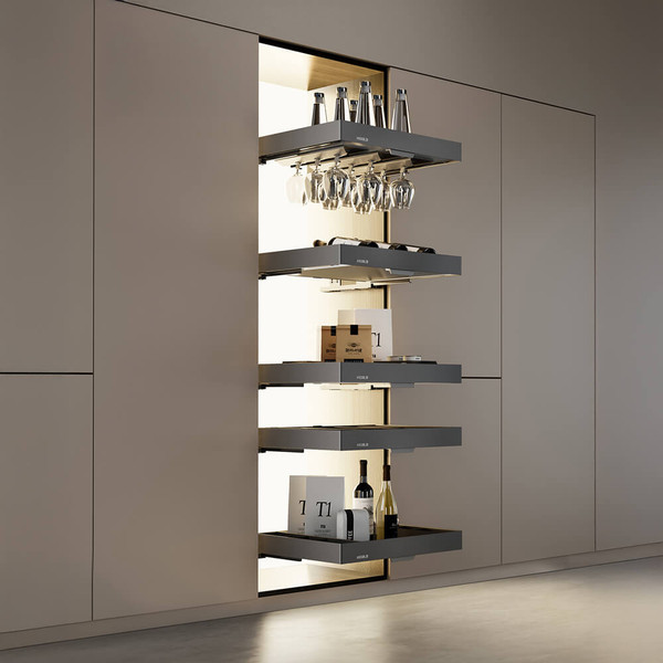 Higold Tower Pantry Kitchen Drawers with Individual Shelves for Modern Kitchen Storage - Renovator Store Australia
