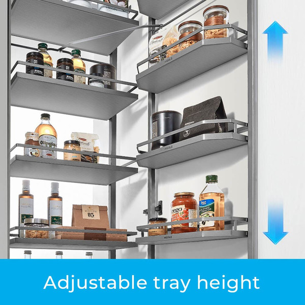 Higold Diamond Style Soft Close Pull Out Kitchen Pantry with Adjustable Tray Heights for Modern Australian Kitchen Storage - Renovator Store Australia