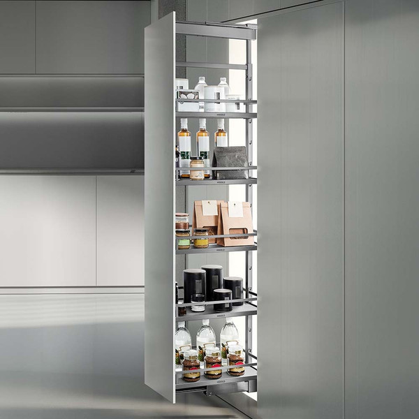 Modern White 400mm Tall Kitchen Pantry Cupboard with Soft Close Hinges and Adjustable Shelves - Renovator Store Australia