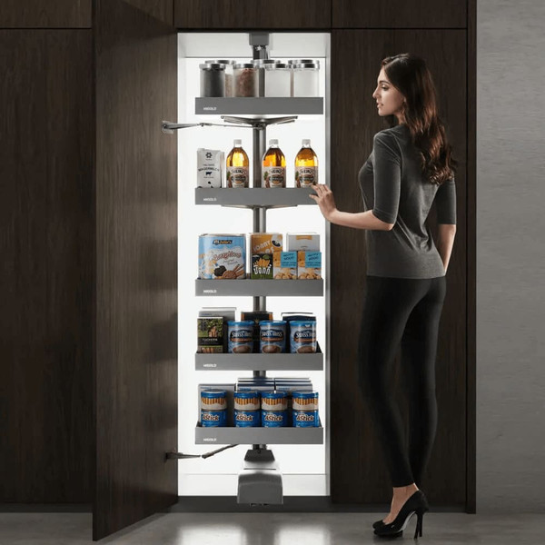 Higold Shearer Series Adjustable Height Pull Out Pantry Unit for Modern Kitchen Storage - Renovator Store Australia