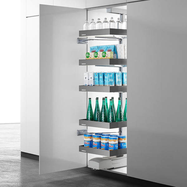 Higold Shearer Kitchen Swivel Pull Out Pantry Unit for 600mm Cupboards with Adjustable Trays and Soft Close - Renovator Store Australia