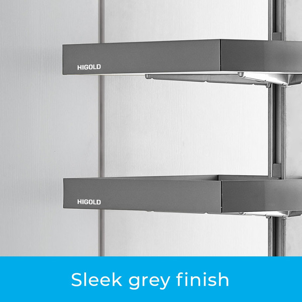 Higold Shearer Space Pull Out Pantry with Adjustable Height and Soft Close Trays for Modern Australian Kitchen Storage