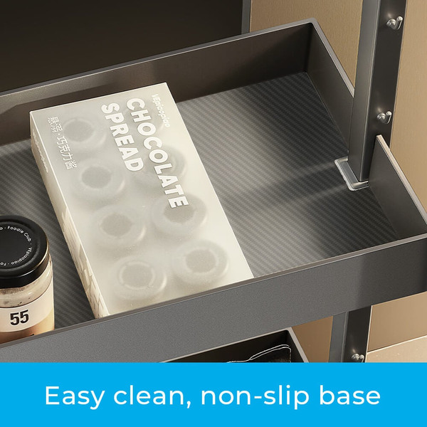 Higold Shearer Series Tall Kitchen Pantry Pull Out Unit with Aerospace Aluminium Textured Base - Renovator Store Australia