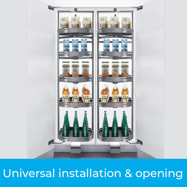 Higold Shearer Tourbillon Swivel Pantry Unit with Universal Left or Right Opening Installation for Kitchen Cabinets in Australia
