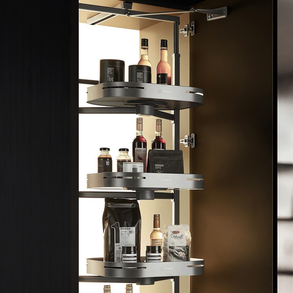 Higold Shearer Tourbillon Rotating Kitchen Pantry Unit with Smooth Turntable Trays for Easy Access - Renovator Store Australia