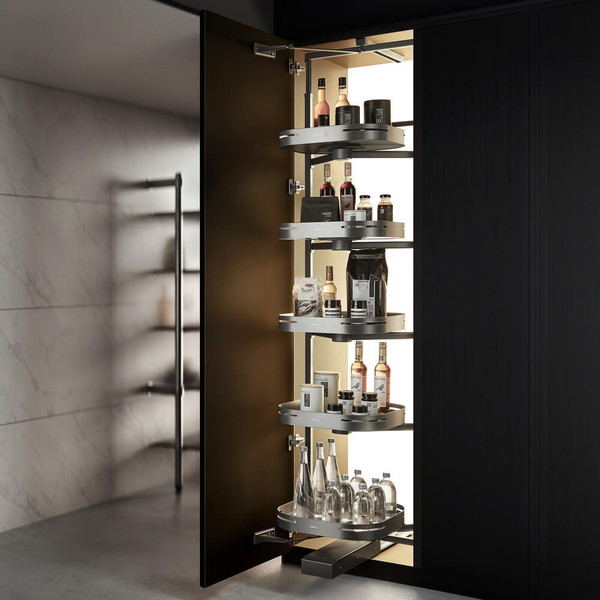 Higold Shearer Tourbillon 360-Degree Rotating Pantry Unit with Soft Close for 600mm Kitchen Cabinets - Renovator Store Australia