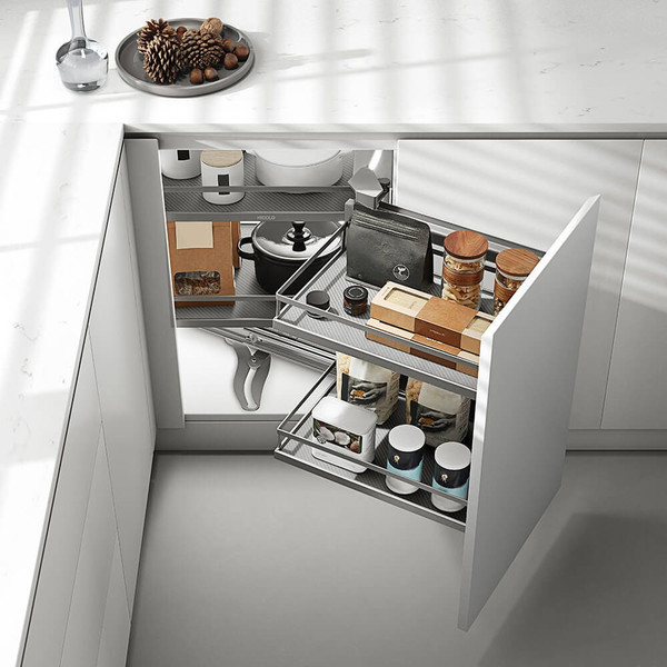 Higold Right Opening Blind Corner Storage Pull Out Baskets for Kitchen Cabinets Australia