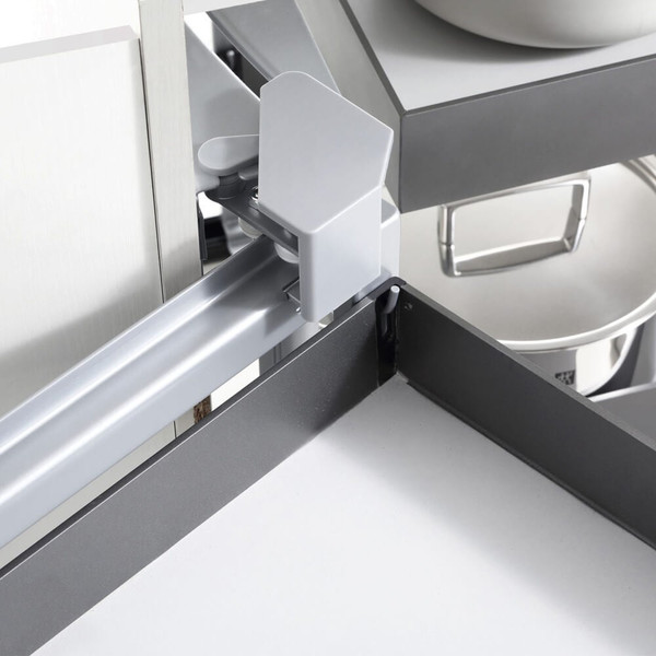 Maximize kitchen corner storage with the Higold Shearer Magic Corner unit in Australia, featuring four pull-out baskets and a soft-close mechanism for blind corner cabinets.