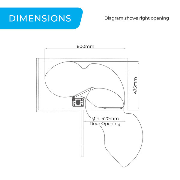 Higold Diamond Style Swing Out Kitchen Blind Corner Storage Right Opening Dimensions for Australian Kitchen Renovations