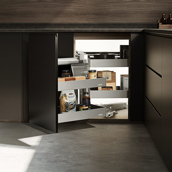 Higold Shearer PRO Magic Corner Pull Out Kitchen Storage for 900mm Blind Corner Cabinets Left Opening Australia