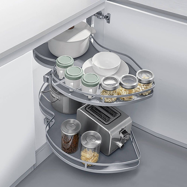 Higold Diamond Style Swing Out Kitchen Corner Storage Left Opening for 900mm Blind Corner Cabinets in Australia