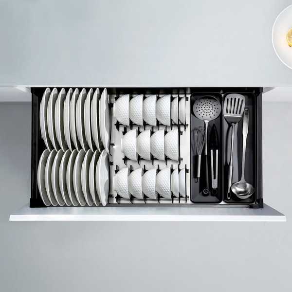 Higold Shearer Kitchen Pull Out Drawer with Multiple Dish Stand Configurations for 600mm to 900mm Cabinets Australia