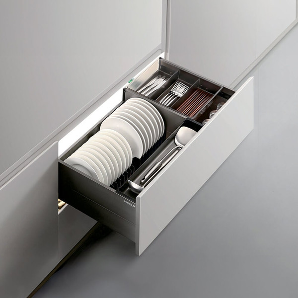 Higold Shearer Series Anthracite Grey Pull Out Kitchen Drawer Organiser for Australian Kitchen Cabinets
