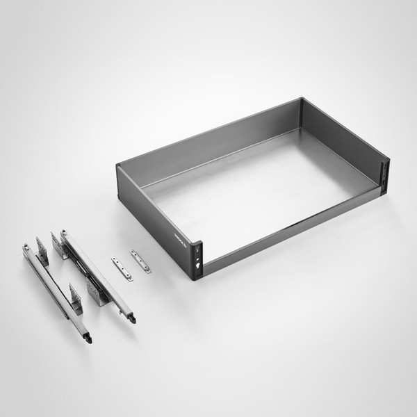 Higold Australia Shearer Series Pull Out Kitchen Dish Drawer with Flat Grey Finish for Underbench Cabinet Storage