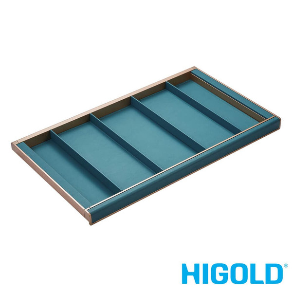 Higold B Series Tiffany Teal slide out wardrobe drawer organiser with adjustable compartments for accessories, fits 900mm cabinet in Australia