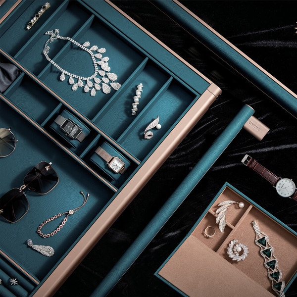 Higold B Series pull out jewelry and watch drawer organizer for luxury walk-in wardrobes in Australia.