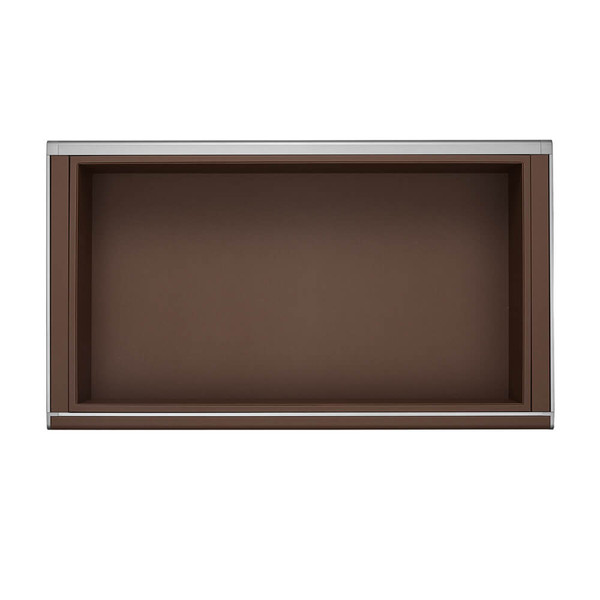 Higold B Series Natural Brown Pull-Out Wardrobe Basket with Shallow Profile for Australian Closet Storage and Organization