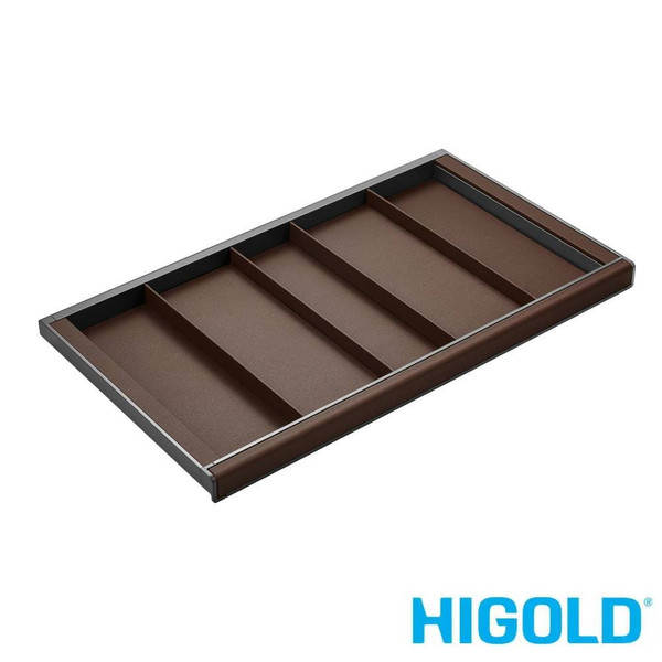 Higold B Series Brown Leather Pull-Out Wardrobe Storage Box for Elegant Closet Organization in Australia
