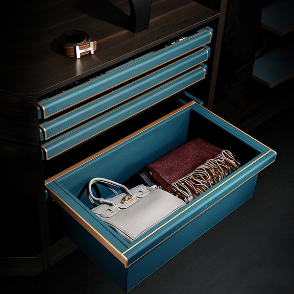 Higold B Series Teal Deep Profile Pull Out Wardrobe Basket for 900mm Cabinet Bedroom Storage Australia