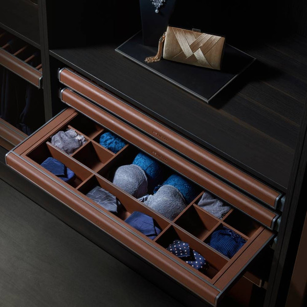 Higold B Series Natural Pull Out Wardrobe Drawer with Multiple Sections for 900mm Cabinet in Australia