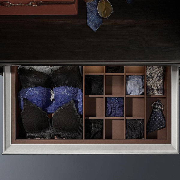 Higold A Series Pull Out Jewellery and Accessories Storage Box in luxury grey finish for 900mm wardrobe cabinets in Australia.