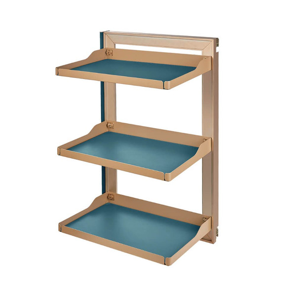 Higold B Series Teal 3 Tier Right Side Mount Wardrobe Organiser for Bags and Shoes Australia